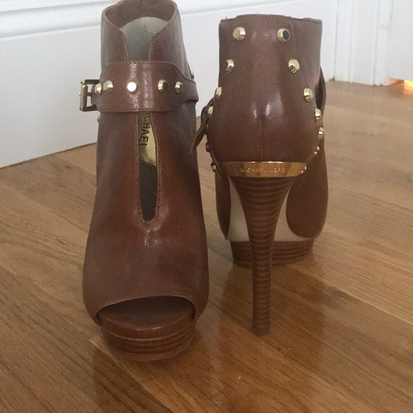 Michael Kors Ailee Studded Peep-toe Booties - Picture 2 of 5